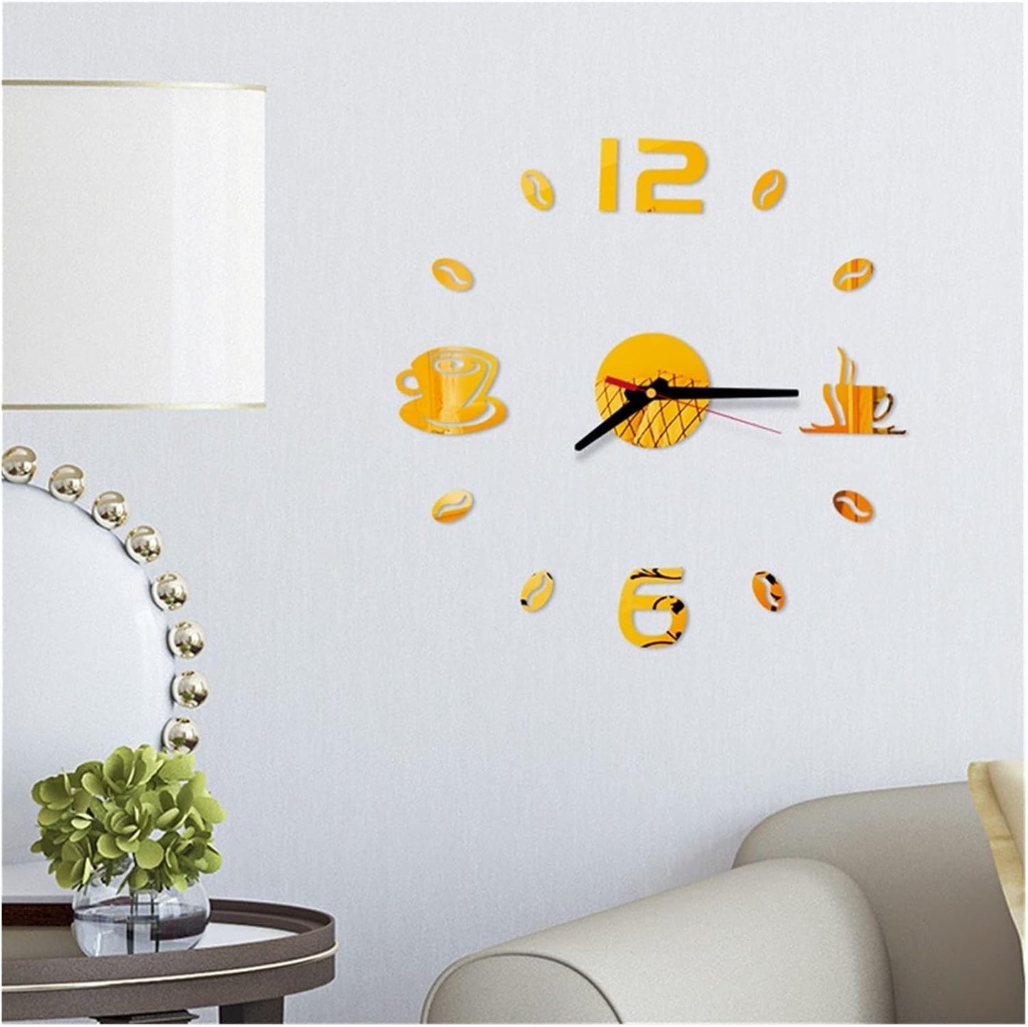 Reloj de pared con pegatina