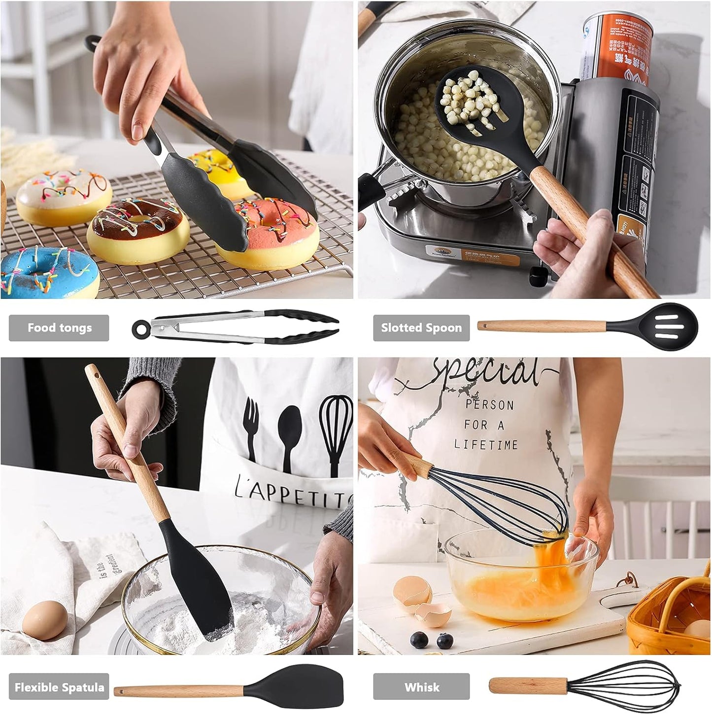 Utensilios de cocina de silicona